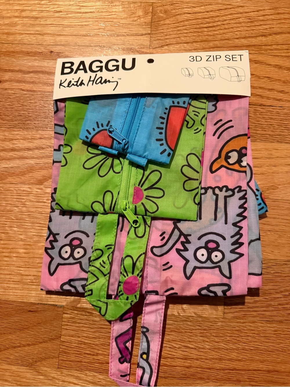 BAGGU 3D Zip Set - Keith Haring Print